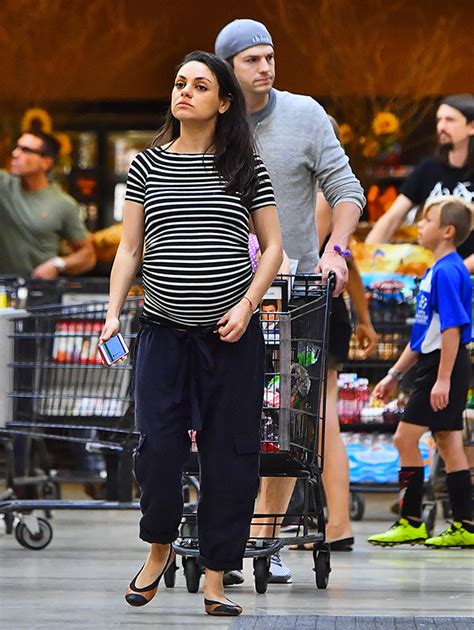 [pics] ashton kutcher and mila kunis shopping pregnant star looks ready to pop hollywood life