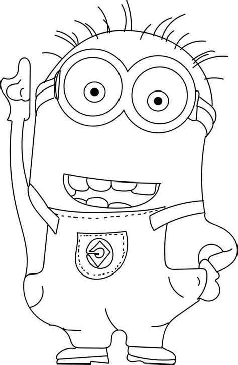 minion coloring pages phil  images minion coloring pages