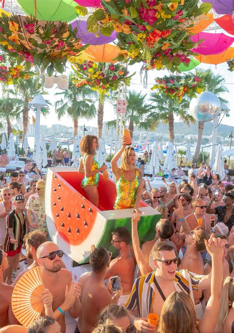 Giant Watermelon Slice At Hotbed X O Beach Ibiza Party Ibiza Party