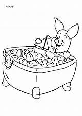 Bath Piglet Pooh Coloring Pages Winnie Disney Colouring Choose Board Drawing sketch template