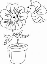 Coloring Pages Honeybee Bee Bloom Honey Color Kids Print Boyama Ziyaret Et Coloring2print sketch template