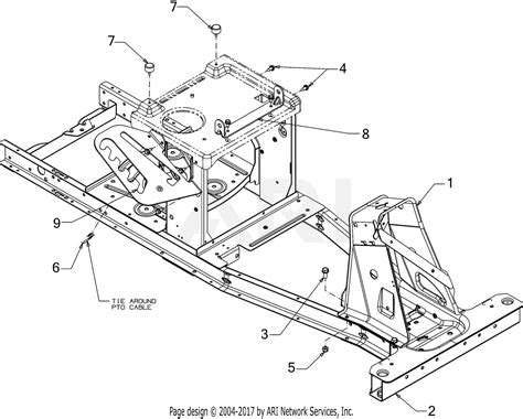 mtd ajc  parts diagram   frame