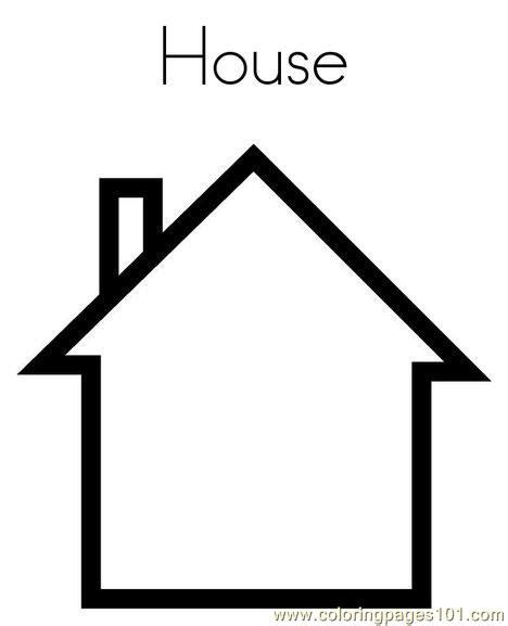 coloring pages house education shapes  printable coloring