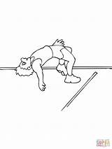 Jump Coloring Pages Pole Vault Printable sketch template