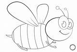 Lebah Mewarnai Serangga Yaitu Mudah sketch template