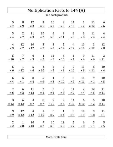 printable multiplication worksheets  grade printablemultiplicationcom