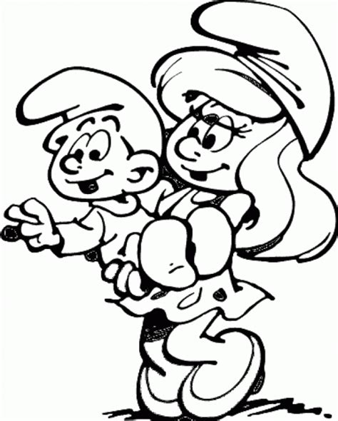 smurfette coloring page  kids coloring home