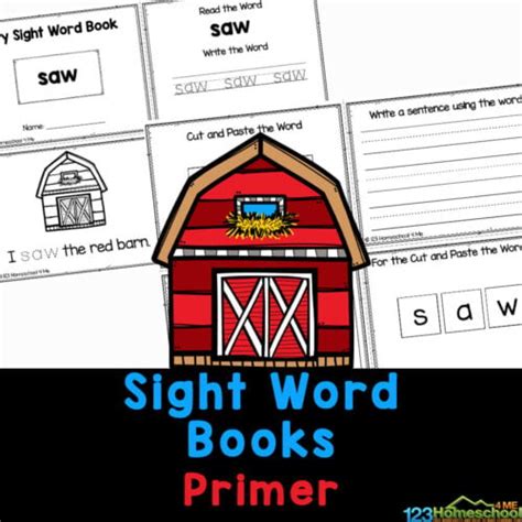 printable primer sight words books  kindergarten
