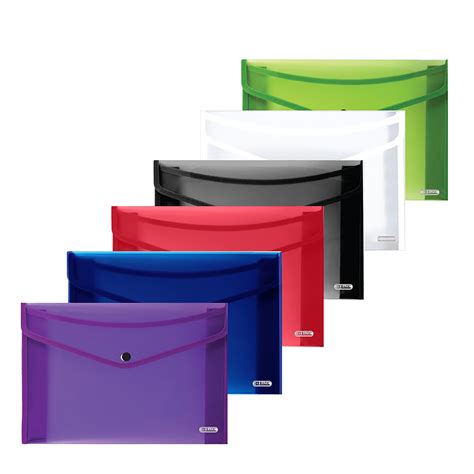 bazic plastic file folder legal size file folders  flap home supplies portable paper