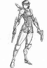 Mech Fi Episode Star Armors sketch template
