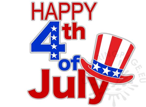 happy   july independence day clipart coloring page