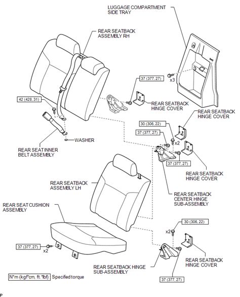 toyota tacoma   service manual components rear seat assemblyfor lh side seat