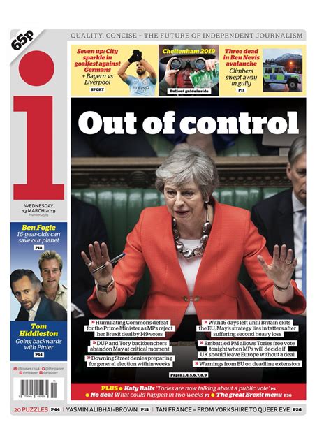 house of fools what the papers said about may s brexit defeat
