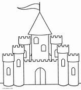Castle Coloring Pages Printable Kids Simple Drawing Easy Drawings Cool2bkids sketch template