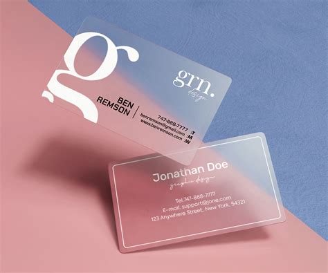 plastic business card template
