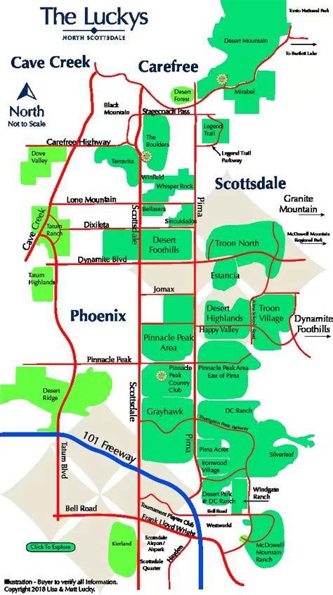 North Scottsdale Zip Codes Map