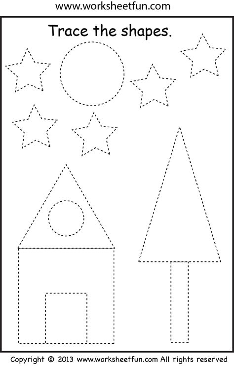 worksheet  tracing  preschoolers  printable pattern tracing