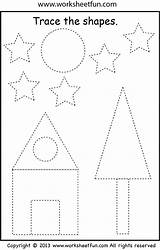 Tracing Shapes Worksheets Worksheet Shape Preschool House Printable Preschoolers Kindergarten Coloring Color Pages Activities Choose Board Writing Triangle Star Rectangle sketch template