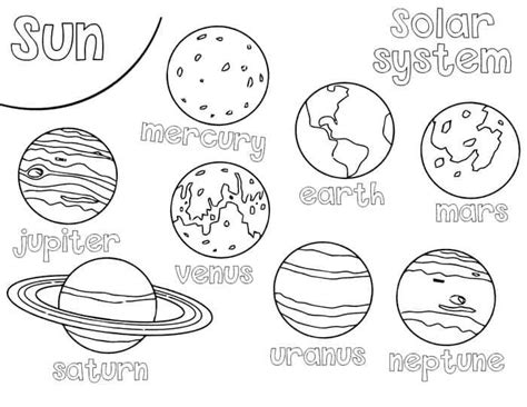 solar system coloring pages  elementary students solar system