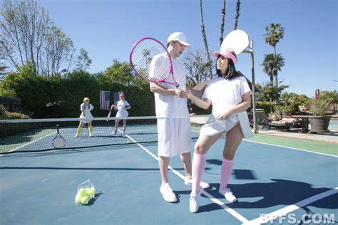 tennis players cleo clementine daisy stone and daphne dare have sex