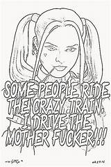Coloring Pages Adult Book Harley Quinn Adults Printable Color Swear Word Tattoo Katherine Langston Quote Choose Board Visit Crazy Adultcoloringpages sketch template
