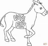 Donkey Ritagliare Asino Burro Sagoma Pecora Democrat Idees Pagine Vote sketch template