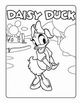 Daisy Coloring Kids Pages Color Mickey Disney Simple sketch template