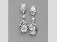 Earrings,Wedding Pearl Earrings,Bridal Vintage Rhinestone Earrings