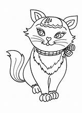 Coloring Cat Pages Animal Kawaii Female Printable Imprimer Fashionable Lovely Print Animals Dessin Coloriage Monstre Color Hellokids Drawing Drawings Choose sketch template