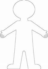 Body Template Parts Doll Paper Outline Human Preschool Person Printable Kids Child Crafts Activities Clipart Templates Blank Pre Theme Clothes sketch template