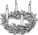 Advent Wreath Drawing Coloring Pages Christmas Paintingvalley Drawings Getdrawings sketch template
