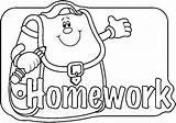 Homework Pages Coloring Center Sign Signs Album Classroom Archive Clipart Choose Board Clip School sketch template