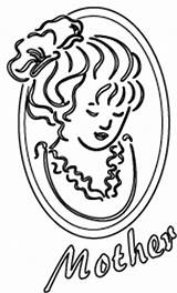 Mother Cameo Coloring Lady sketch template