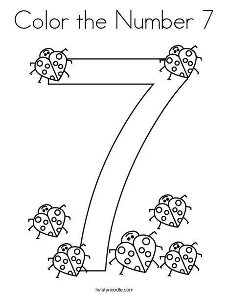 color  number  coloring page twisty noodle number  numbers