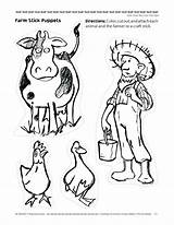 Clack Moo Click Coloring Pages Activities Puppets Type Preschool Doreen Cronin Farm Stick Cows Puppet Color Kindergarten Book Books Show sketch template
