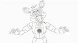 Coloring Five Colorear Para Fnaf Dibujos Pages Nights Foxy Funtime Childrencoloring Freddy sketch template