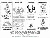 Promise Brownie Girlguiding Brownies Law Mini Girl Guide Guides Owl Scout Toadstool Books Activities Colouring Rainbow Book Rainbows Colour Keep sketch template