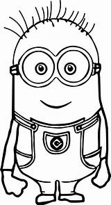 Minion Coloring Pages Cute Basic Color Kids Minions Wecoloringpage Drawing Bookmarks Para Colorear Cartoon Birthday Printable Book Sheets Fun Print sketch template
