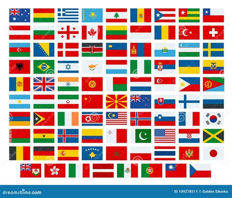 vectorvlaggen van de wereld vlaggen van de deelnemende landen   internationale