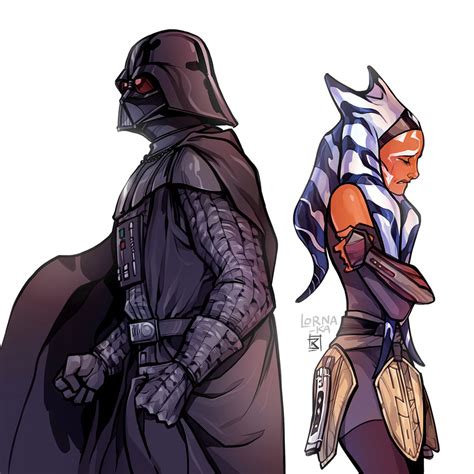 Darth Vader And Ahsoka Tano Star Wars And 1 More Drawn By Lorna Ka