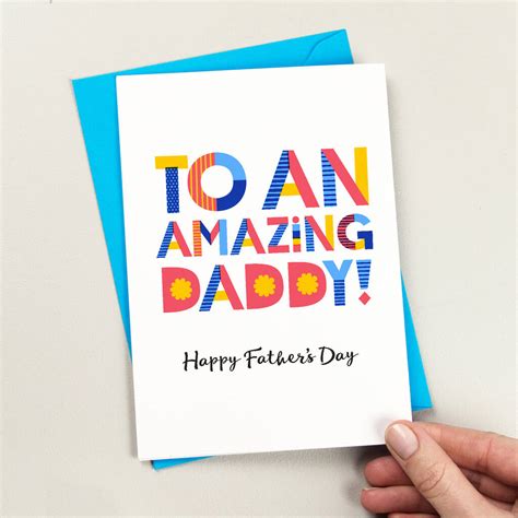 amazing dad  daddy fathers day card     alphabet