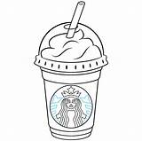 Starbucks Frappuccino Draw Drawing Step Easy Sketch Logo Rectangular Easydrawingguides sketch template