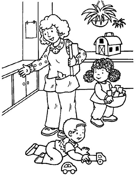 daycare coloring pages  kids updated