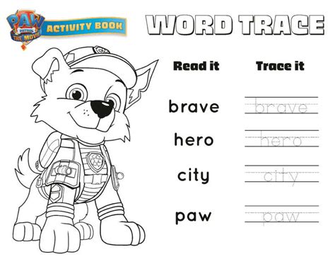paw patrol number worksheet  preschool activities kindergarten paw