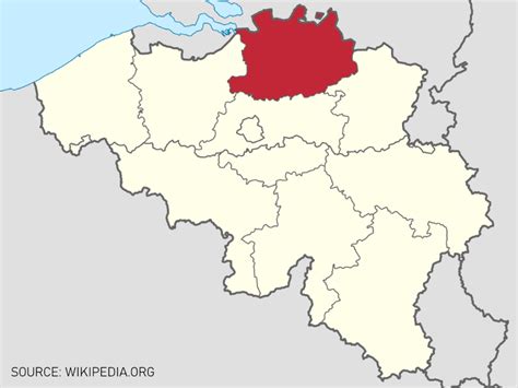 kaart van antwerpen antwerp provincie kaart van belgie