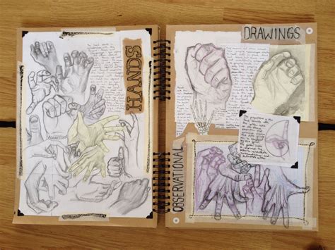 sketchbook page hands sketch book sketchbook pages art journal