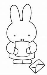 Nijntje Miffy Kleurplaat Coloring Pages Kleurplaten Kids Prints Bunny Mail Painting Drawing Met Bruna Dick sketch template