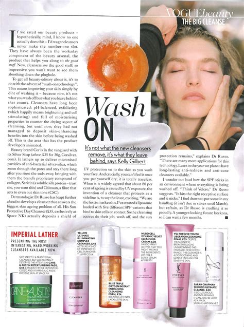 vogue magazine  big cleanse beauty article  silver