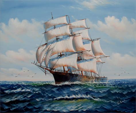 sailing ship  quality hand painted oil painting xin ebay