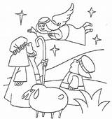 Kleurplaat Coloring Pages Herders Christian Kerstmis Engel Christmas Kleurplaten Kids Color Vertelt Het Bible Kerst Fun Nl Bijbel Story Animated sketch template